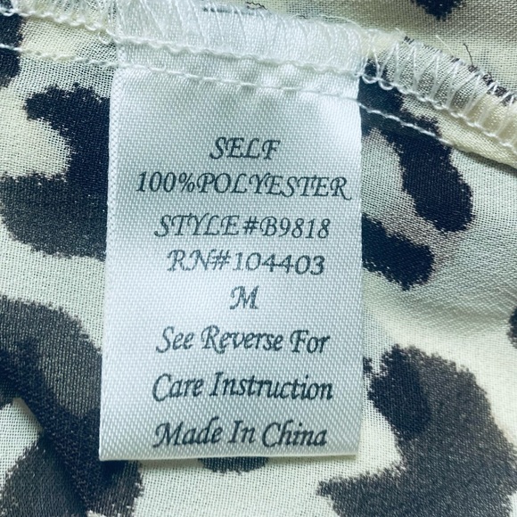 Women’s Medium Tank Top Blu Pepper Animal Print Sheer Embroidery Multicolored - Picture 11 of 11